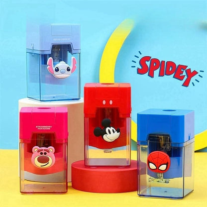 Automatic Electric Pencil Sharpener for Kids, Spider Pencil Sharpeners for Home and Classroom, Cute Pencil Sharpener Electric Plug in, School Supplies for Girls（Stitch）