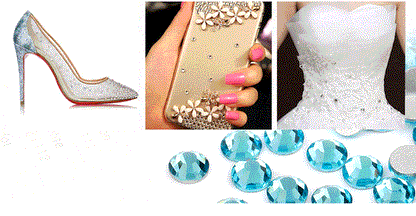 1440 Pieces Flat Back Gems Round Crystal Rhinestones SS12 3.0mm Diamante Rhinestones Crafts Nail Face Art Clothes Shoes Bags DIY (Red)