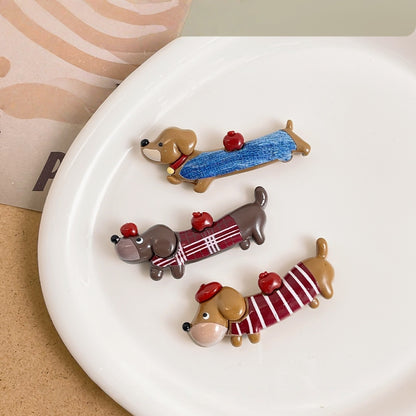 Resins Dachshund Cats dogs Magnets For Fridge Or Whiteboard Fun And Functionality Cartoon Animal Refrigerator Sticker Decors (Dog 3pcs)