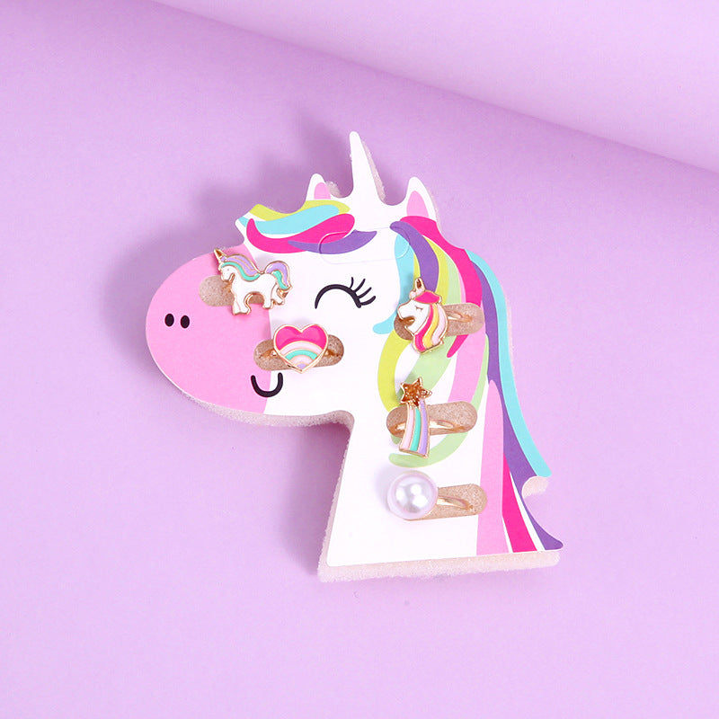 5pcs Adjustable Girls Rings Set Toys, Unicorn Finger Rings Princess Mermaid Rainbow Dress up for Children Kids Little Girls