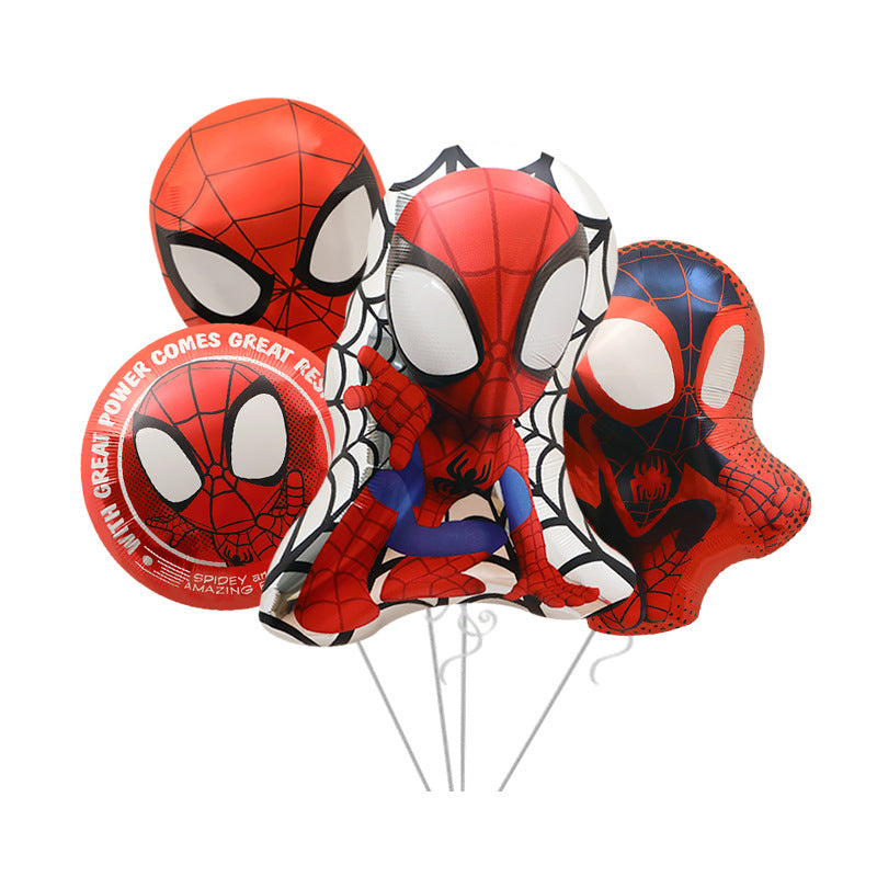 6pcs Princess Cinderella Foil Balloons Birthday Party Congratulations balloons Baby Shower Party Decorations Party Suppiles Accessories Theme kids (Spiderman)