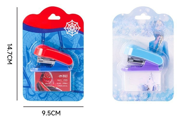 Mini Effortless Kitty Princess Desktop Staplers with 1000 Standard No.10 staples set Cute Stapler Gift for Student and Office School stationary Use