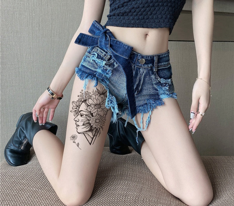 9 Sheets Women Men Gold Fashion Metallic Temporary Tattoos Waterproof Stickers Festival Fake Jewelry Tattoos Body Art