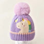 Kids Winter Beanie Hat Scarf for 2-10 Years Old Boys Girls.Outdoor Warm Fleece Lined Thermal Knit Fluffy Pom (Unicorn)