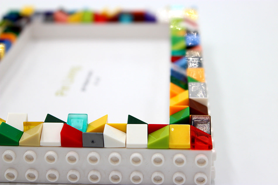 Photo Frame Christmas Tree DIY Colourful Bricks Picture Frames for Desk Decor Family Friends Kids Gifts 7x5 Portrait & Landscape Creative Crafts Gift Set Boys Girls (Mosaic 7X5(12.7*17.8))