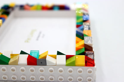 Photo Frame Christmas Tree DIY Colourful Bricks Picture Frames for Desk Decor Family Friends Kids Gifts 7x5 Portrait & Landscape Creative Crafts Gift Set Boys Girls (Mosaic 7X5(12.7*17.8))