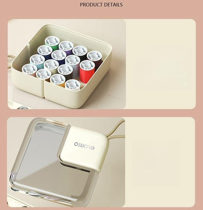 Sewing Kit with Case Magnetic Pad for Needles Portable DIY Sewing Supplies for Home Traveler, Adults, Beginner, Emergency, Kids Contains Thread, Scissors, Needles, Measure