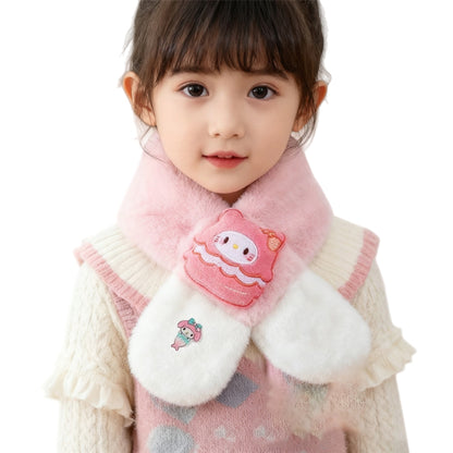 Kids Winter Beanie Scarf for 2-10 Years Old Boys Girls Christmas reindeer snowman santa tree Rabbit Capybara Cat Outdoor Warm Fleece Lined Thermal Knit Fluffy Pom（H））