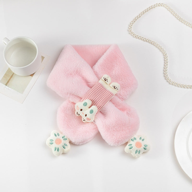 Kids Winter Beanie Scarf for 2-10 Years Old Boys Girls Christmas reindeer snowman santa tree Rabbit Capybara Cat Outdoor Warm Fleece Lined Thermal Knit Fluffy Pom（I）