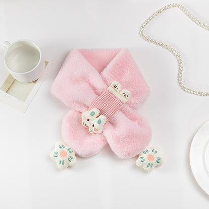 Kids Winter Beanie Scarf for 2-10 Years Old Boys Girls Christmas reindeer snowman santa tree Rabbit Capybara Cat Outdoor Warm Fleece Lined Thermal Knit Fluffy Pom（I）