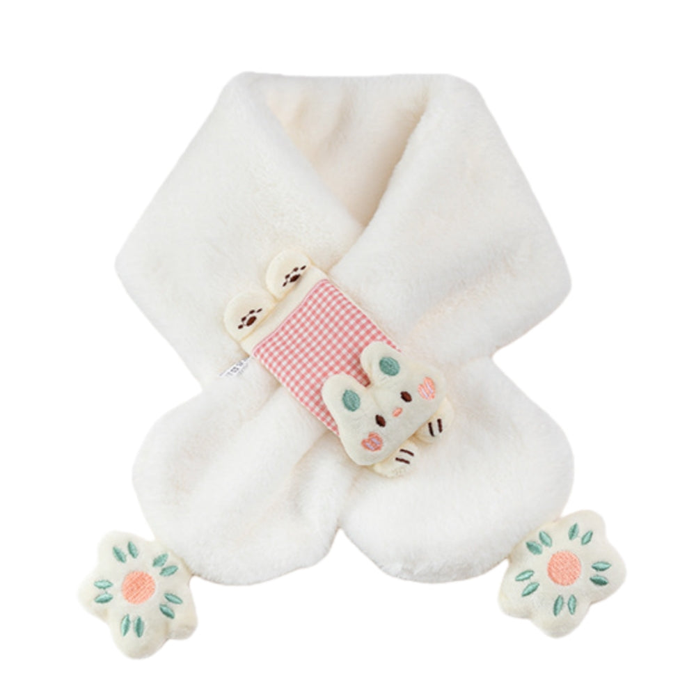 Kids Winter Beanie Scarf for 2-10 Years Old Boys Girls Christmas reindeer snowman santa tree Rabbit Capybara Cat Outdoor Warm Fleece Lined Thermal Knit Fluffy Pom (J）