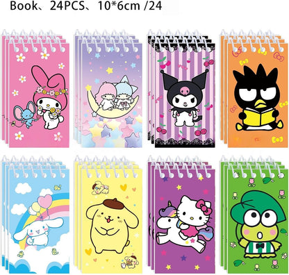 10 Pack Pocket Notebook Small Spiral 10 * 6CM Mini Notepad Princess Kids Colorful Memo Bulk Wired Lined for School Office Supplies Birthday Party Bag Fillers (Dog)