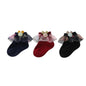 3 Pairs Kids Baby Girls Frilly Lace Tutu Flower Soft Cotton Socks Newborn Toddler Ankle Socks(Set03 1-2)