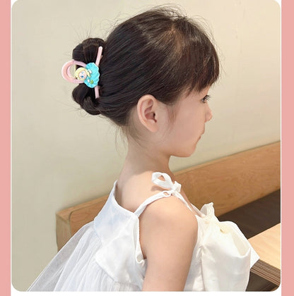 2/3 Pcs Hair Claw Clips for Women and Girls 2/3 Flower Heart Princess Trendy Coloured Claw Clip kids Kitty pink Claw Clips for all