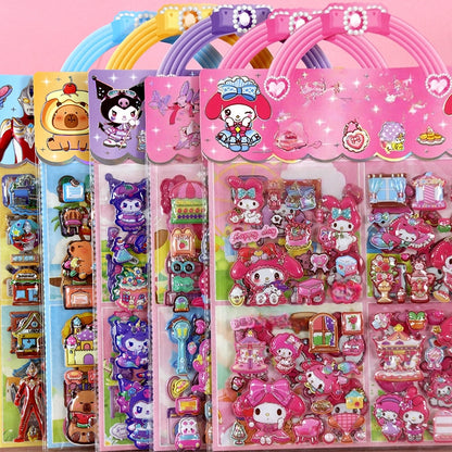 Kids Cartoon Puffy Stickers,Girls Kpop Hunters, 3D Stickers Variety Pack, Party Favor for Kids, Waterproof Stickers Cute Capybara(My Melody)