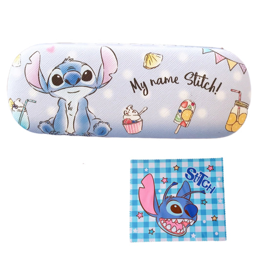 Lovely Cartoon Hard Shell Eyeglasses Cases Girl Protective Case Storage Box With Glasses Cloth for Teen PU leather eyegalss case