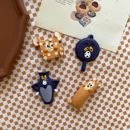 Resins Dachshund Cats dogs Magnets For Fridge Or Whiteboard Fun And Functionality Cartoon Animal Refrigerator Sticker Decors (Cat 4pcs)