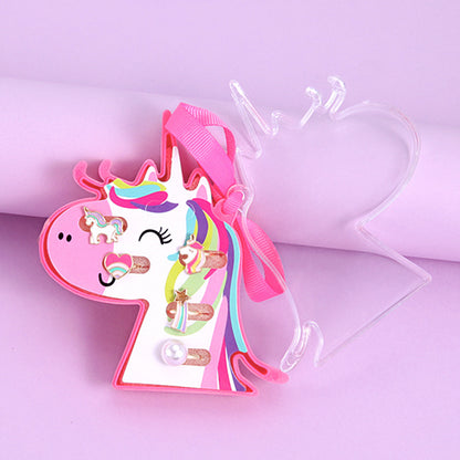 5pcs Adjustable Girls Rings Set Toys, Unicorn Finger Rings Princess Mermaid Rainbow Dress up for Children Kids Little Girls