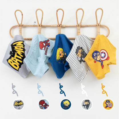 4/5 Pack Boys and girls Kids Avengers Superhero Spiderman Batman Underwear Toddler Briefs Shorts Pants Cotton underpants Box Gift Set