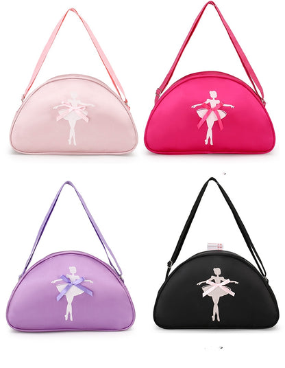 Girls Kids Children Ballet Dance Bag, Pink Ballerina Handbag Tote Gymnastics Sports Duffel Bag, Crossbody Shoulder School Bag Light Weight Carry-on Luggage