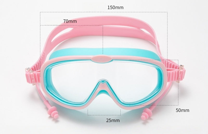 Comfortable Anti-fog Swimming Goggles with case Waterproof UV Protection For Kids Boys Girls Soft Silicone Seals For Comfort Perfect For Lap Triathlon Training & Aquatic Sports（F）
