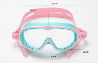 Comfortable Anti-fog Swimming Goggles with case Waterproof UV Protection For Kids Boys Girls Soft Silicone Seals For Comfort Perfect For Lap Triathlon Training & Aquatic Sports（F）