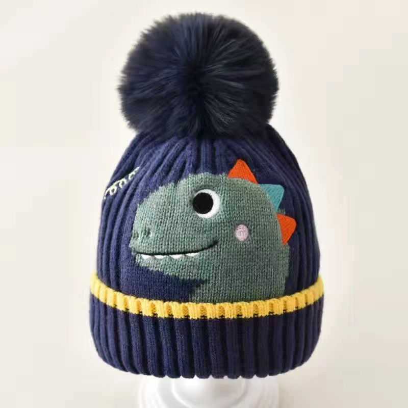 Kids Winter Beanie Hat Scarf for 2-10 Years Old Boys Girls.Outdoor Warm Fleece Lined Thermal Knit Fluffy Pom (Rabbit)