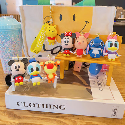 2PCS Buzz Keyring Keychain  School bag Ornament Key Ring Decoration Cute Gifts for Women Girls Boys Pendant Key Chain Jewelry Gift For Kids (C)