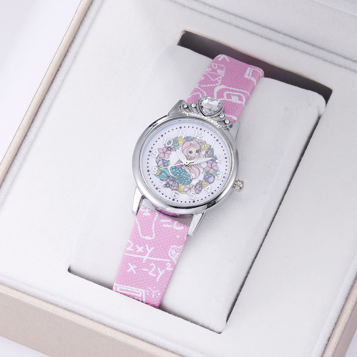 Analogue Quartz Watch with Stainless Steel Strap Bracelet Cats Girls Toddler Watches Gifts for Kids Birthday Gifts Gift Box