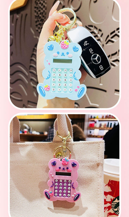 Pocket Calculator, Classic and advanced functions, Desktop Calculator with Large LCD Display and Sensitive Button,Standard Function for Office, Home, School (Kuromi)