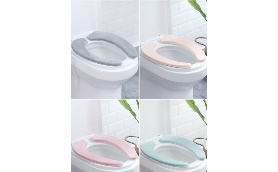 Bathroom Toilet Seat Closestool Washable Soft Warmer Mat Cover Pad Cushion Cover