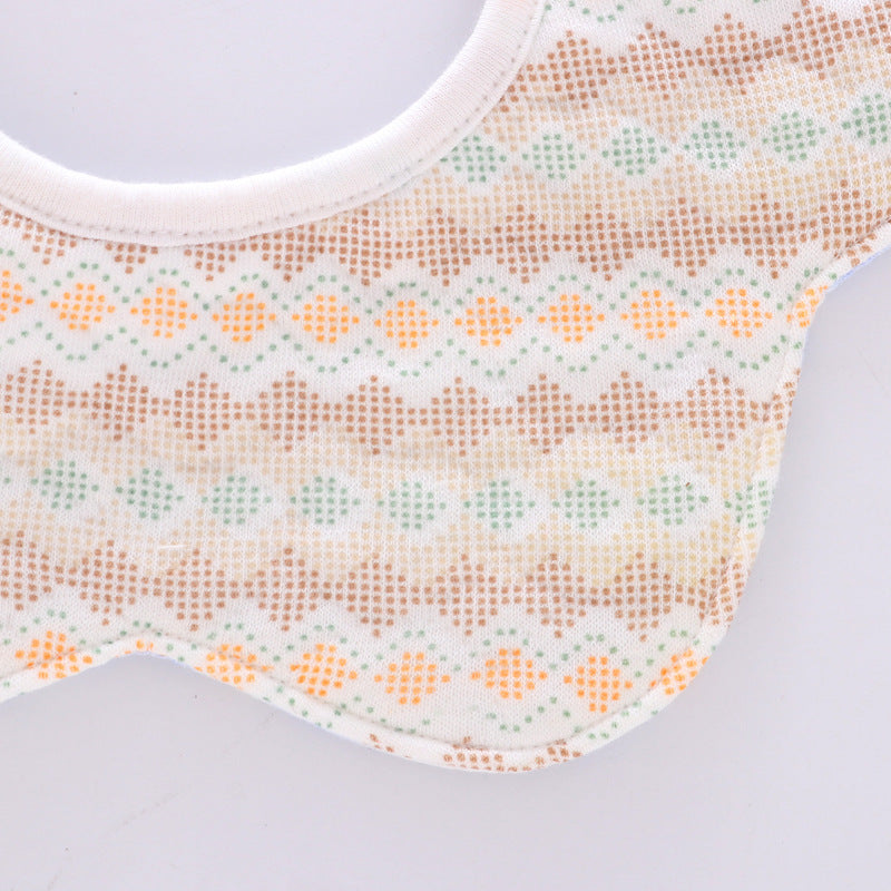 3 Pack BABY Toddler Boys Girls 360° Rotation waterproof BIBS bib Flower COTTON FEEDING Dribble Bandana Apron Weaning