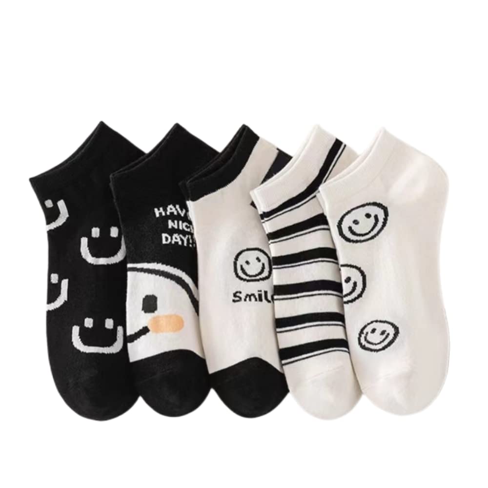 10 Pairs Ladies Ankle Socks low cut Trainer Socks Cotton Multipack heart animal Breathable Lightweight Sport Socks Casual Wear Gifts for Women