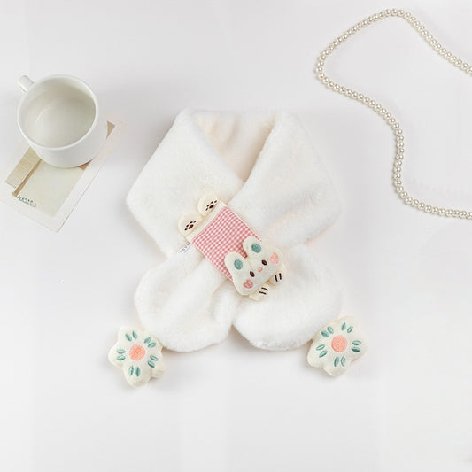 Kids Winter Beanie Scarf for 2-10 Years Old Boys Girls Christmas reindeer snowman santa tree Rabbit Capybara Cat Outdoor Warm Fleece Lined Thermal Knit Fluffy Pom (J）