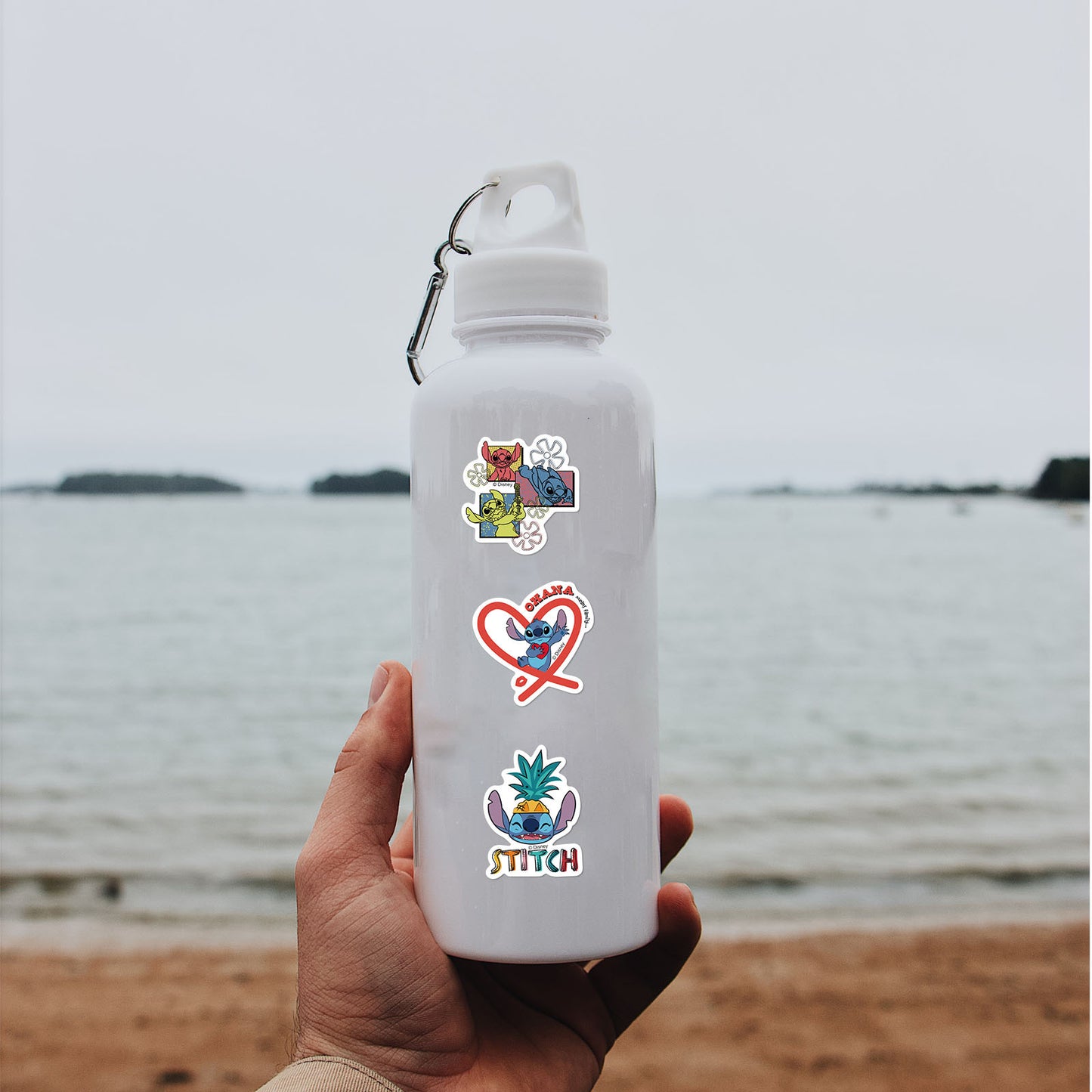 50pcs Princess Aven Superheros Toy Kids Stickers Luggage Laptop Skateboard Waterproof Party Bag Fillers Waterbottle Decal Graffiti Patches(Stitch)