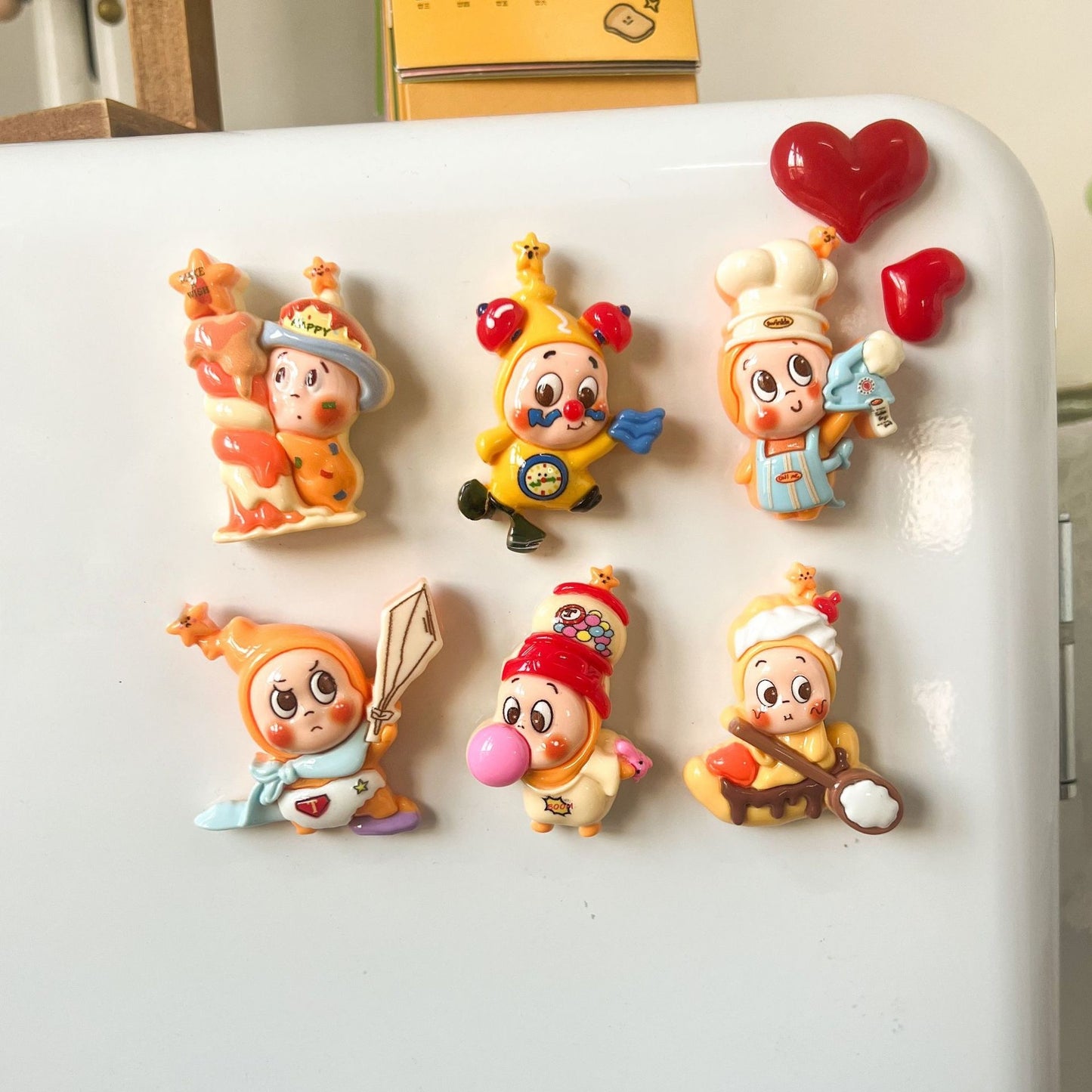 Resins Dachshund Cats dogs Magnets For Fridge Or Whiteboard Fun And Functionality Cartoon Animal Refrigerator Sticker Decors (Star 4pcs)