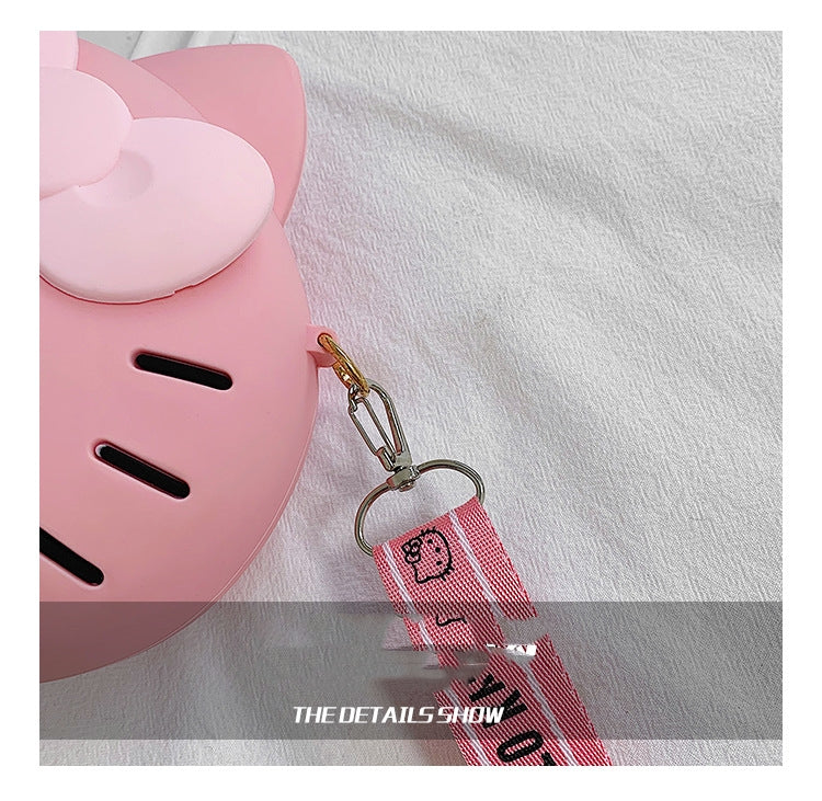 Kids Purse Girls Silicone Mini Children's Coin Purse Cute Cartoon Shoulder Bag Crossbody Bag Accessories Bags Adjustable Strap for Kids Gift Travel Holiday (Hello Kitty)