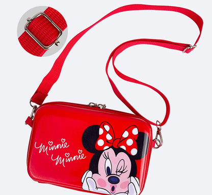 Kids Purse Girls Silicone Mini Children's Coin Purse Cute Cartoon Shoulder Bag Crossbody Bag Accessories Bags Adjustable Strap for Kids Gift Travel Holiday (Minnie)