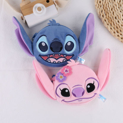 Small Coin Purse, Cute Fluffy Soft Stitch Wallet Mini Purse Holder for Women Girls Children, Oxford Pouch Small Change Bag for Coin, Credit Card, ID Card, Keys, Lipstick