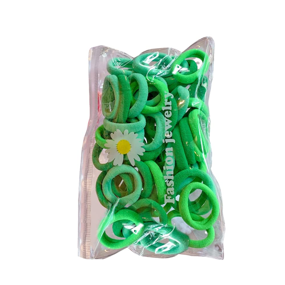 50 Multicolour Mini Hair Ponios Endless Elastics Bobbles Bands Women Girl kids Hair Bands Ponytail Holders (Blue)