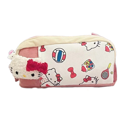 3D Girls Boys Kids Princess Castle Large Pencil Case ,High Capacity Water Proof,School Supplies Gifts Stationery (Hello Kitty)
