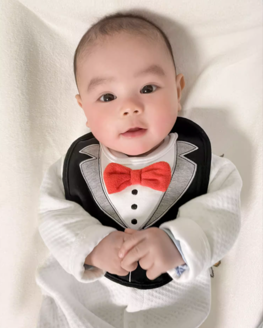 2PCS Baby Kids Bibs BOY MIXED DESIGN COTTON GENTLEMAN BOW FEEDING Bandana Apron Weaning