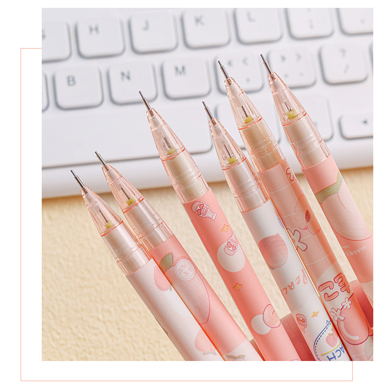 5 Pieces Mechanical Automatic Pencil Set 0.5 mm and one pencil case for Office School Stationary Party Favour Bag Fillers Gift Set