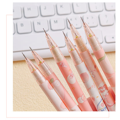 5 Pieces Mechanical Automatic Pencil Set 0.5 mm and one pencil case for Office School Stationary Party Favour Bag Fillers Gift Set