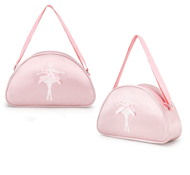 Girls Kids Children Ballet Dance Bag, Pink Ballerina Handbag Tote Gymnastics Sports Duffel Bag, Crossbody Shoulder School Bag Light Weight Carry-on Luggage