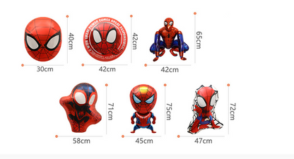 6pcs Princess Cinderella Foil Balloons Birthday Party Congratulations balloons Baby Shower Party Decorations Party Suppiles Accessories Theme kids (Spiderman)