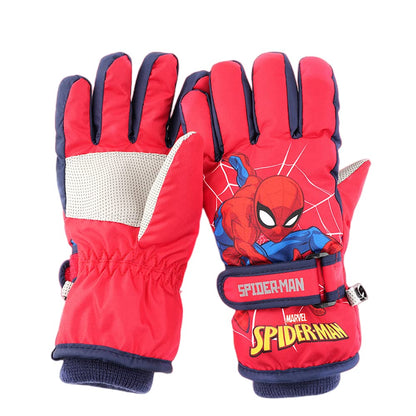 Kids Boy Girl Waterproof Winter Snow Ski Snowboard Fleece Thermal Warm Outdoor Gloves