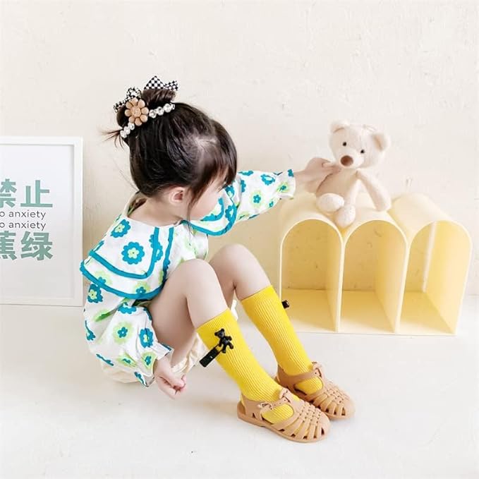 2 Pairs Boys Girls Children Kids rich cotton 3D Flower Bear ankle Socks Infant (Cotton, Set 02 M(1-3years))