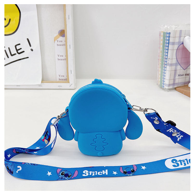 Kids Purse Girls Silicone Mini Children's Coin Purse Cute Cartoon Shoulder Bag Crossbody Bag Accessories Bags Adjustable Strap for Kids Gift Travel Holiday (White Cat)