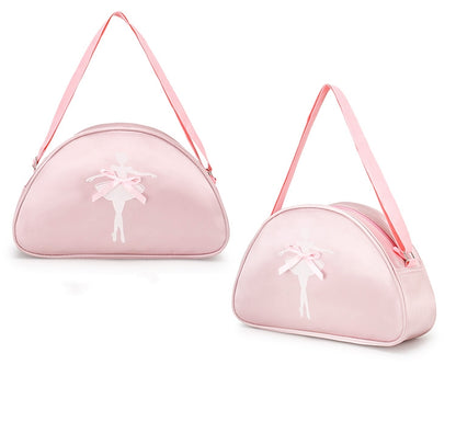 Girls Kids Children Ballet Dance Bag, Pink Ballerina Handbag Tote Gymnastics Sports Duffel Bag, Crossbody Shoulder School Bag Light Weight Carry-on Luggage